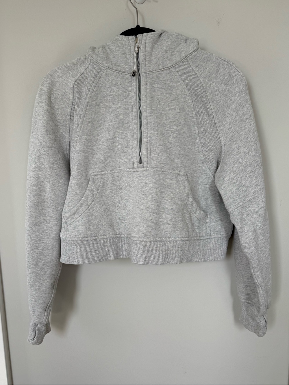 lululemon athletica Cropped Half-Zip Hoodie in Heather Gray